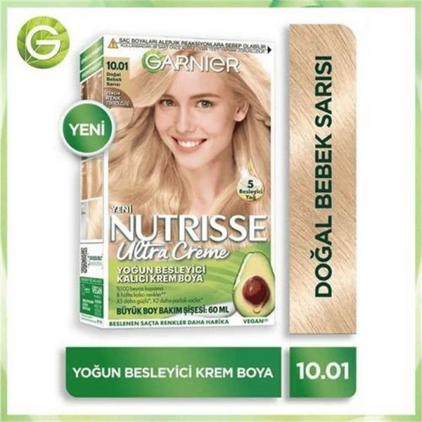Garnier Nutrisse Yoğun Besleyici Kalıcı Krem Saç Boyası 10.01 DOĞAL BEBEK SARISI