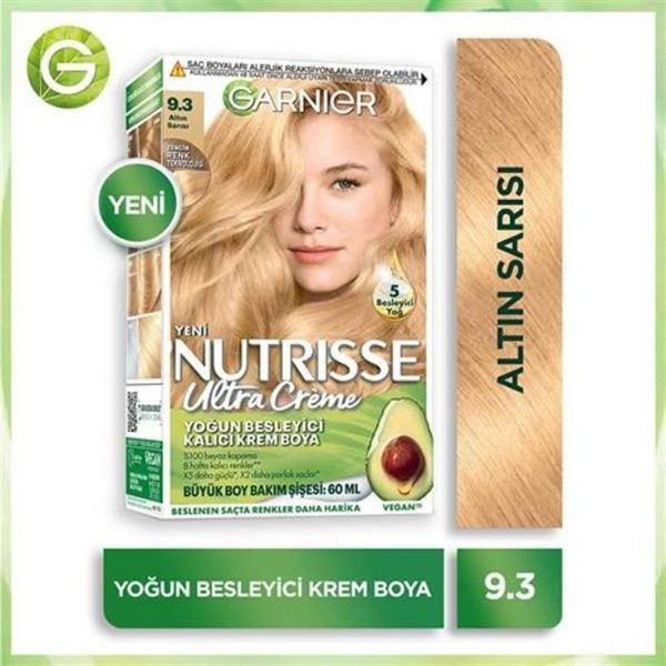 Garnier Nutrisse Yoğun Besleyici Kalıcı Krem Saç Boyası 9.3 ALTIN SARISI