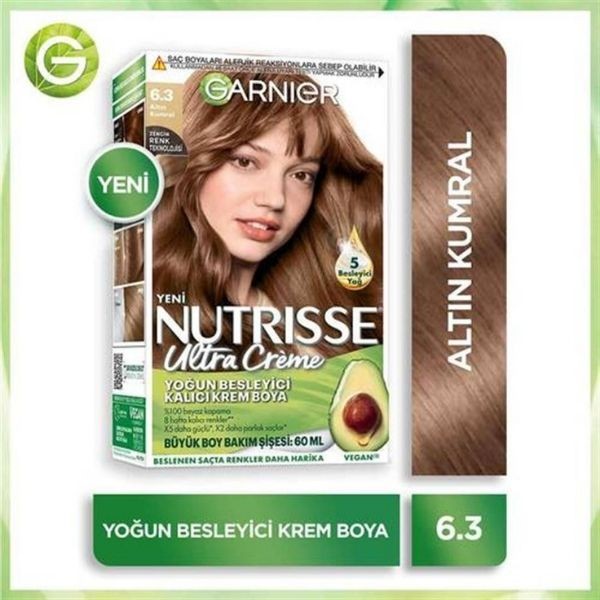Garnier Nutrisse Yoğun Besleyici Kalıcı Krem Saç Boyası 6.3 ALTIN KUMRAL