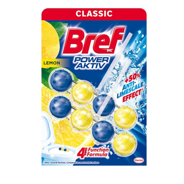 Bref Wc Power Aktif Limonlu Tuvalet Bloğu 2x50