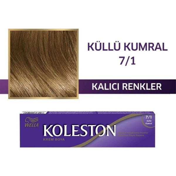 Koleston Tüp Krem Saç Boyası 7/1 Küllü Kumral