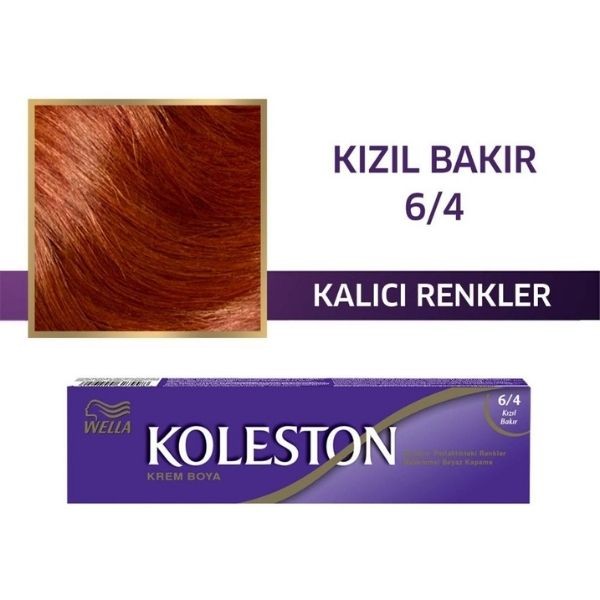 Koleston Tüp Krem Saç Boyası 6/4 Kızıl Bakır