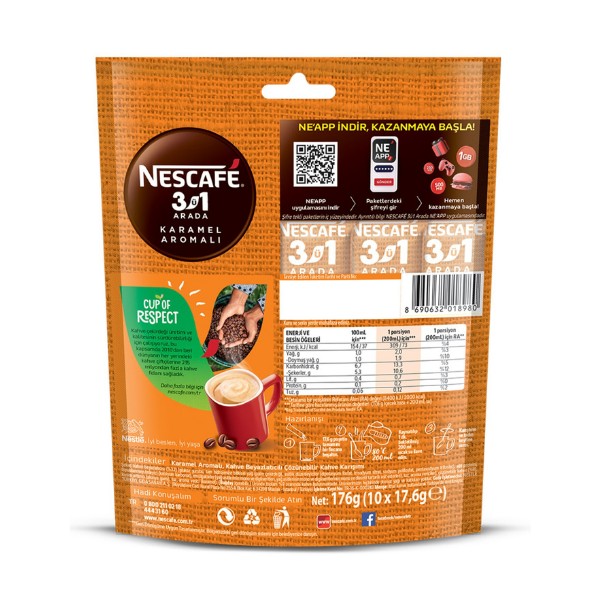 Nescafe 3ü1 Arada Karamel 17,6 G