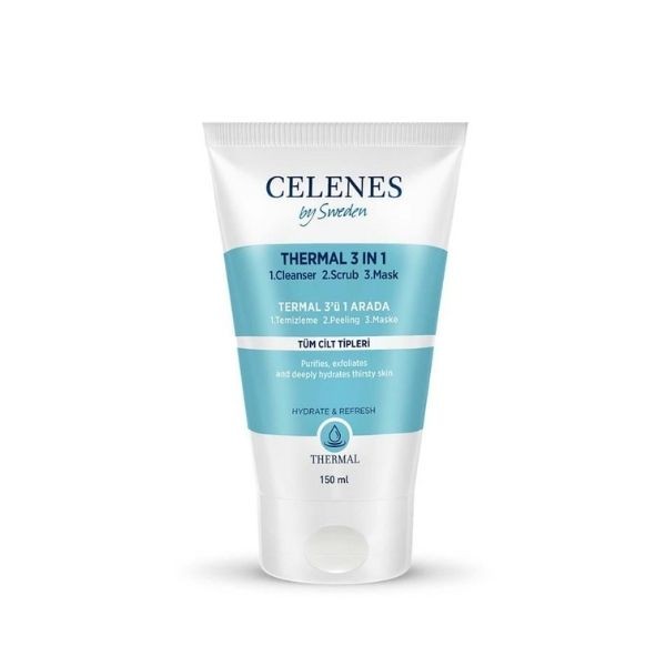 Celenes by Sweden Thermal 3in1 Peeling-Maske-Temizleyici 150 Ml Tüm Ciltler