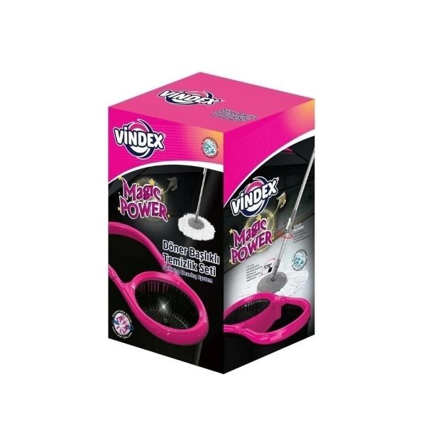 Vindex Döner Başlıklı Temizlik Seti Magic Power