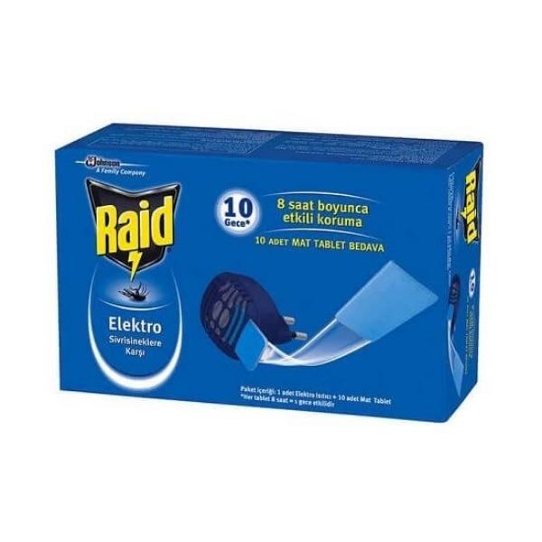 Raid Elektro Isıtıcı + 10 Mat Tablet