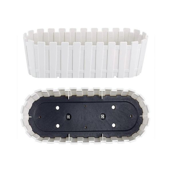 Poliwork Akasya Balkon 40 Beyaz Saksı