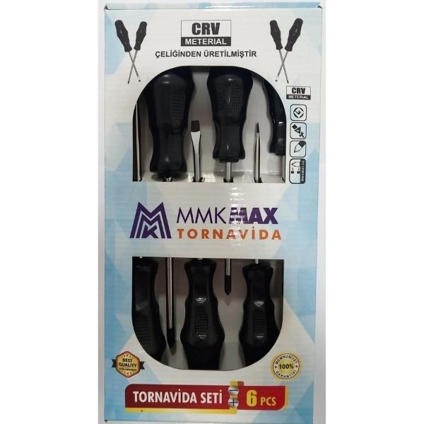 MMK MAX Tornavida Seti 6'lı Düz 4*100 5*100 6*100 Yıldız 4*100 5*100 6*125
