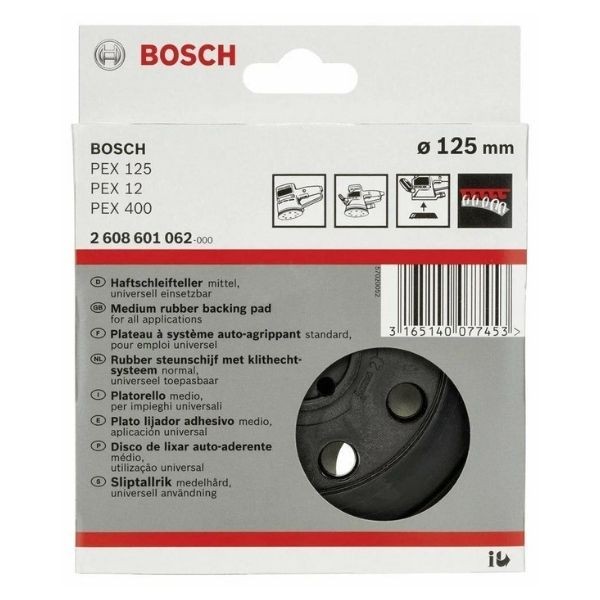 Bosch PEX12/GEX125 Uyumlu Zımpara Tabanı 125mm Orta Sert