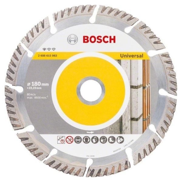 Bosch Standard Seri Genel Yapı Malzemeleri İçin Elmas Kesme Diski 180 mm