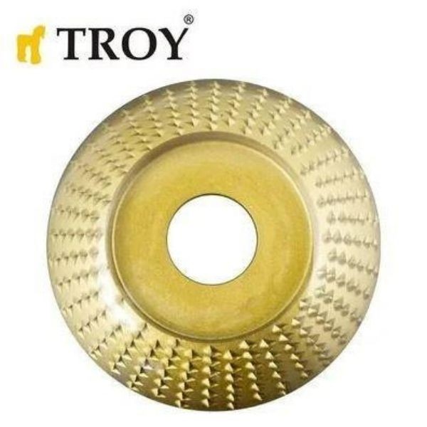 TROY 25072 Avuç Taşlamalar için Konik Ahşap Törpü Diski