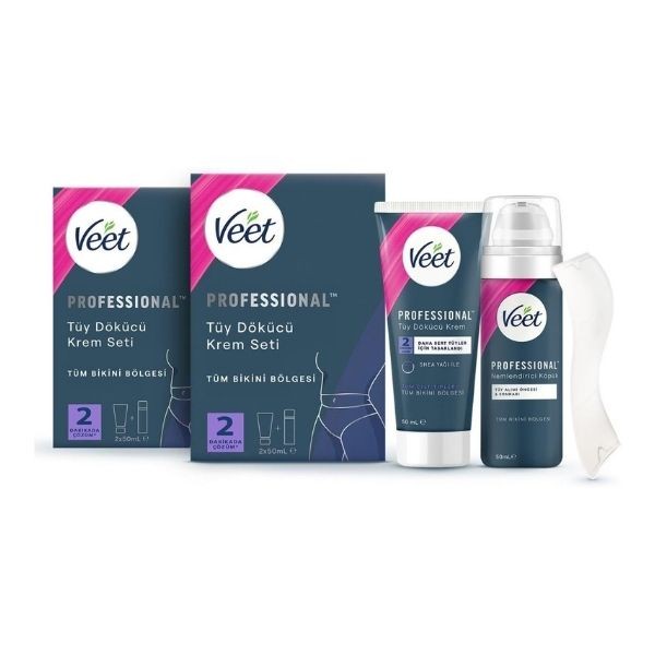 Veet Professional Bikini Bölgesi Tüy Dökücü Krem Seti (50 ml + 50 ml) x 2 Adet