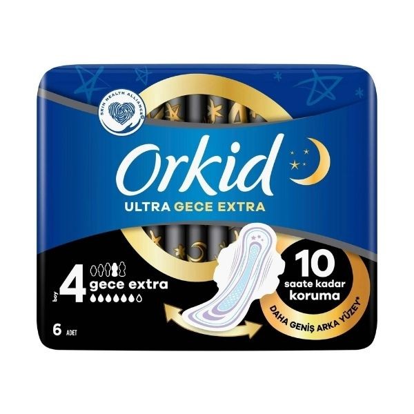 Orkid Ultra Gece Extra Tekli Paket No:4 6'lı