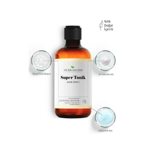 Herbaderm Aydınlatıcı Leke ve Kırışıklık Karşıtı Süper Tonik 250 Ml