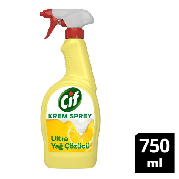 Cif Krem Limonlu Ultra Yağ Çözücü 750ml