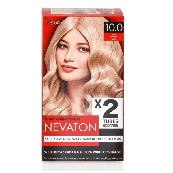 Nevaton 10.0 Platin 2x50ml Saç Boyası 15ml Saç Bakım Maskesi