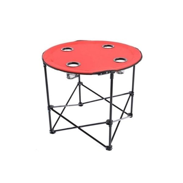 Apnea Kamp Masası Yuvarlak Kırmızı