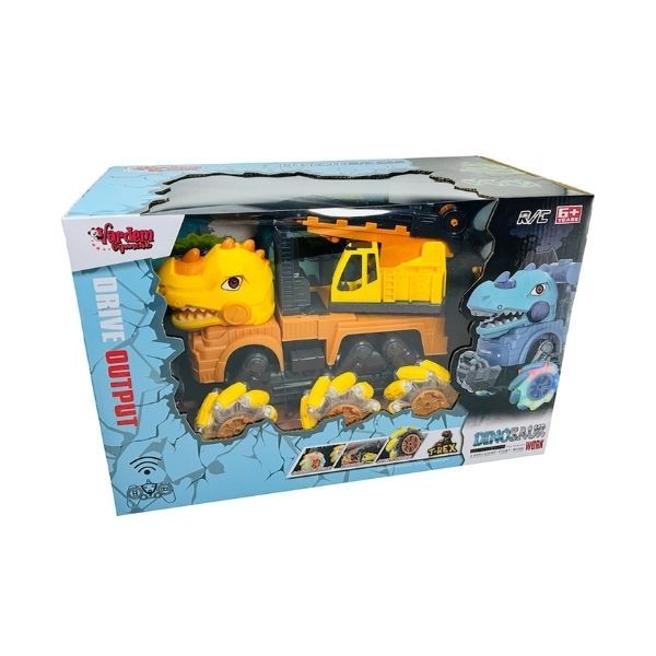 Vardem - Uzaktan Kumandalı Şarjlı 1:14 Işıklı Sesli Dinozor Vinç YJ-078-1