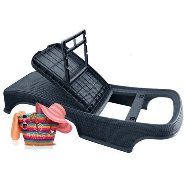 Brezza Rattan Şezlong Antrasit