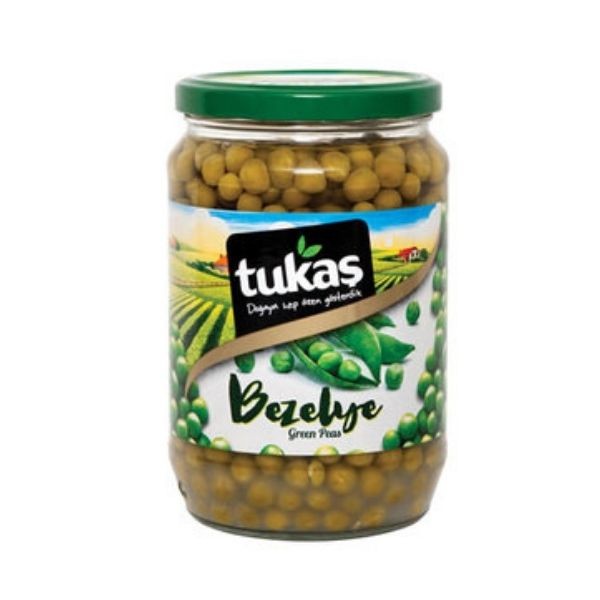 Tukaş Bezelye Konservesi Cam 680 Gr