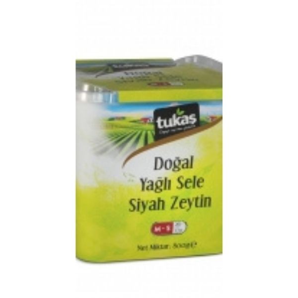 Tukaş Yağlı Sele Siyah Zeytin M-S 800 Gr