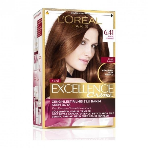 Loreal Paris Excellence Krem Saç Boyası No: 6.41 Fındık Kahve Saç Boyası