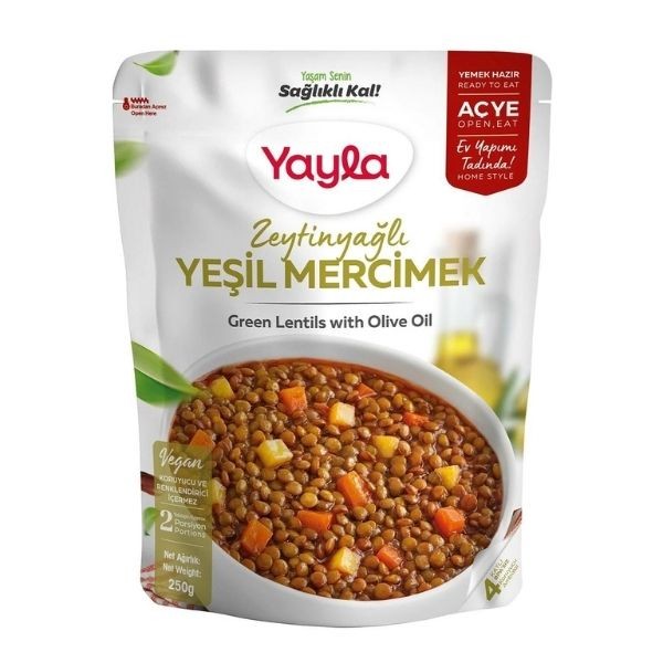 Yayla Zeytinyağlı Yeşil Mercimek 250 G