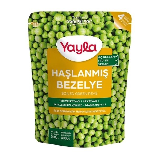 Yayla Haşlanmış Bezelye 700 G