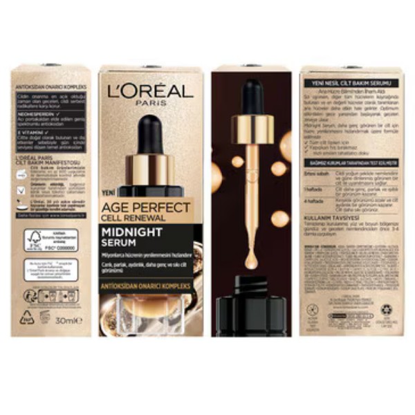 L'oreal Paris Midnight Serum Cilt Yenileme & Cilt Görünümü Canlandırma Etkili 30 Ml