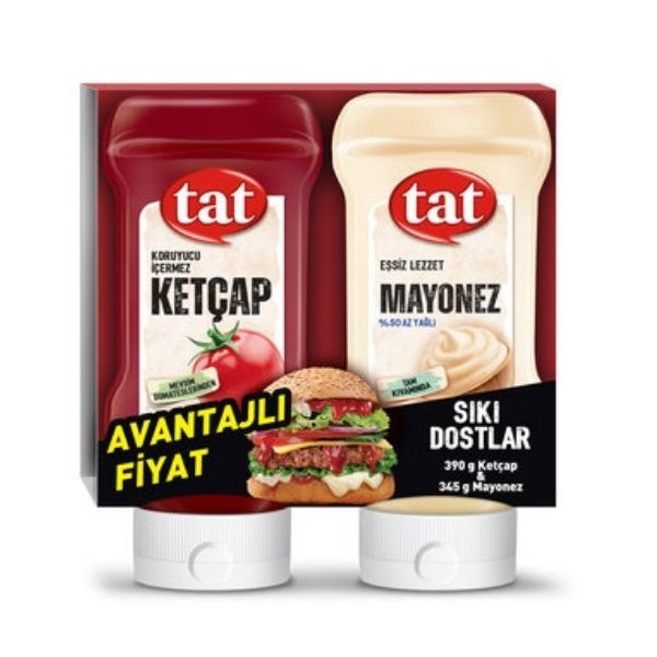 Tat Sıkı Dostlar Ketçap Mayonez Set 390+345 ml