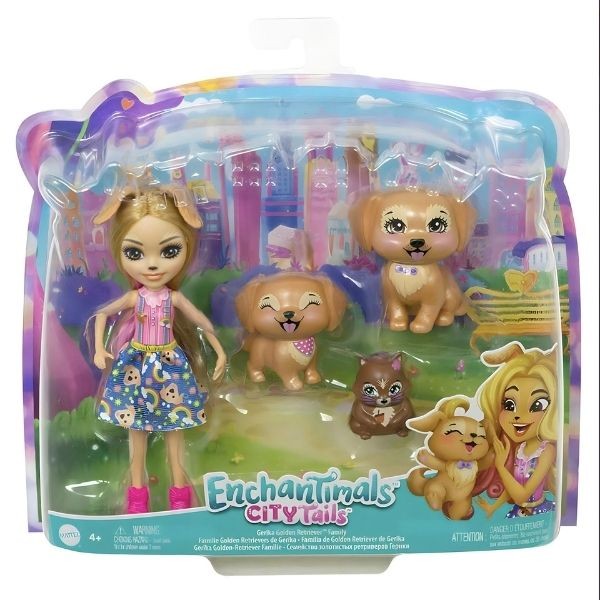 Enchantimals Aile Serileri Oyun Seti GJX43-HHB85 Gerika Golden Retriever Ailesi