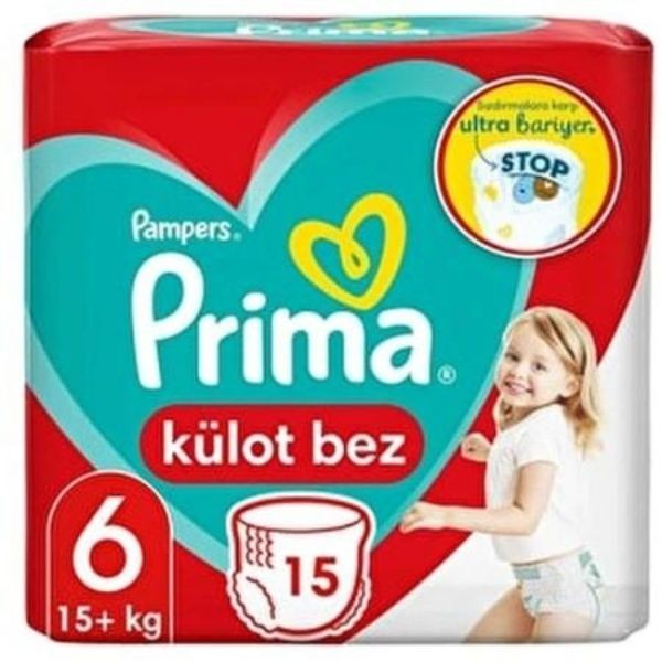 Prima Aktif Bebek Külot Bez No:5 15+ Kg 15 Adet