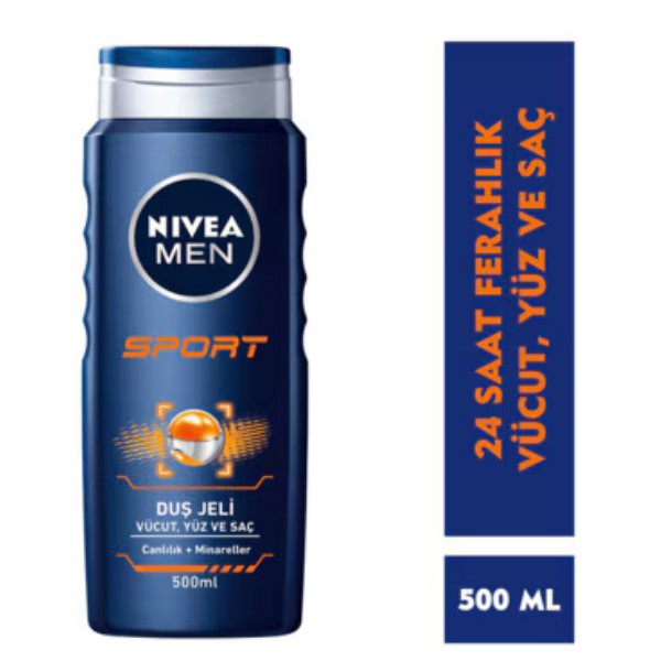 Nivea Sport 2'si 1 Arada Erkek Duş Jeli 500 ml