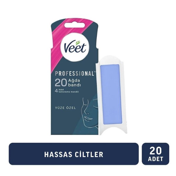 Veet Professional Yüz Ağda Bandı Hassas Ciltler 20'li