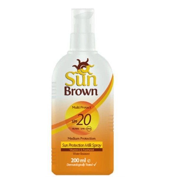 Sun Brown Güneş Koruyucu Süt Spreyi Spf20 200 Ml