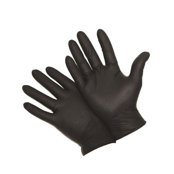Haspet Vinil Muayene Eldiveni Siyah Pudrasız Small 100 Adet