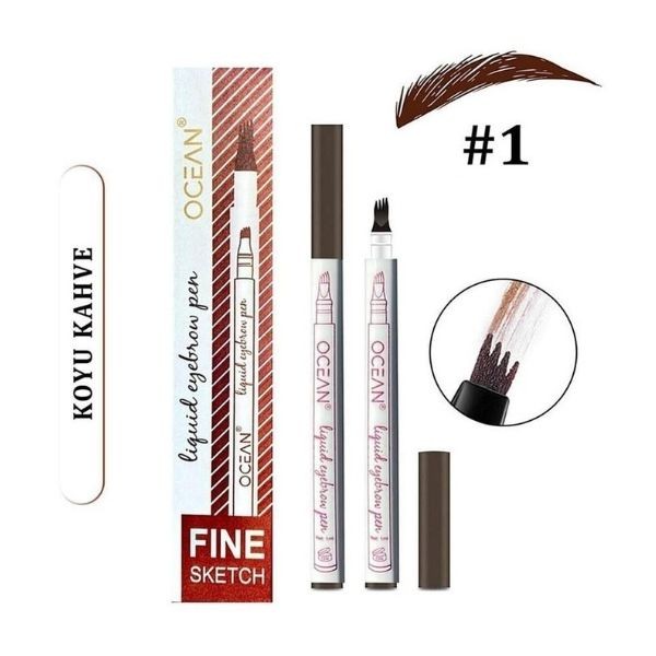Ocean Fırçalı Kaş Eyeliner 02 Koyu Kahve
