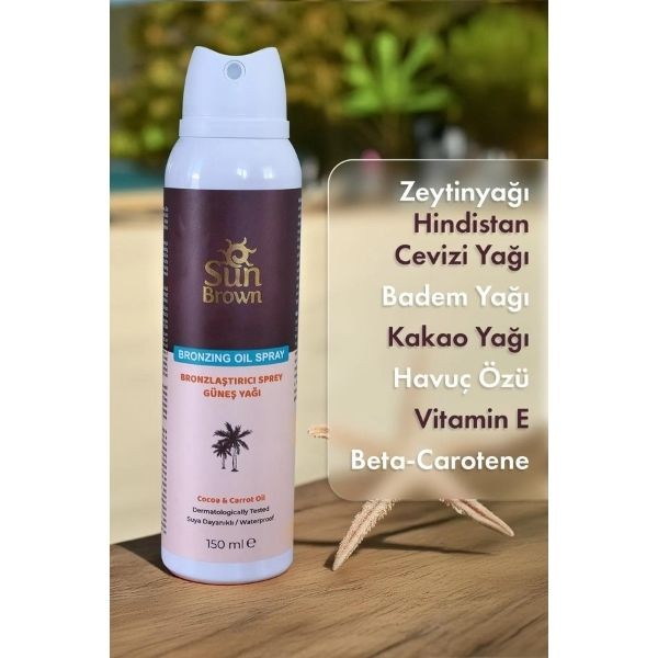 Sun Brown Bronzlaştırıcı Sprey Güneş Yağı 150 Ml
