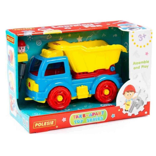 Polesie Tasarımcı Ulaşım Otomobil Damperli Kamyon 27 parça kutuda 84811