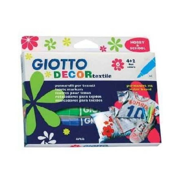 Giotto Decor Textile Kumaş Boyama Kalemi 6 Renk