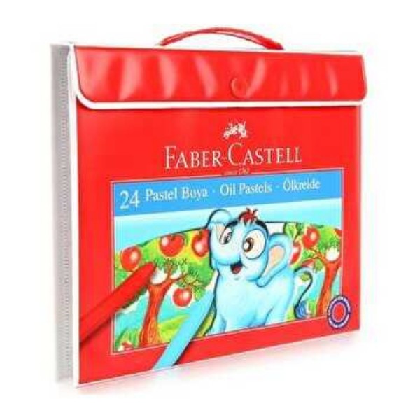 Faber Castell Plastik Çantalı Tutuculu Pastel Boya 24 Renk