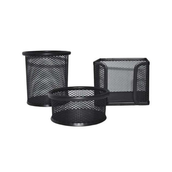 Stilo Metal Perfore Masa Seti 3'lü Siyah