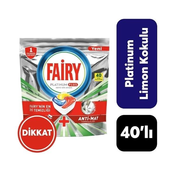 Fairy Platinum Plus 40'lı Limon Kokulu