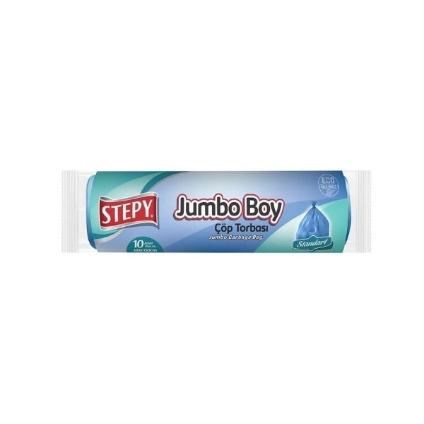 Stepy Çöp Torbası Jumbo Boy 80x110 Cm 10'lu