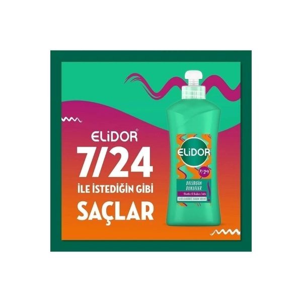 Elidor 7/24 Şekillendirici Saç Bakım Kremi Belirgin Bukleler 300 Ml