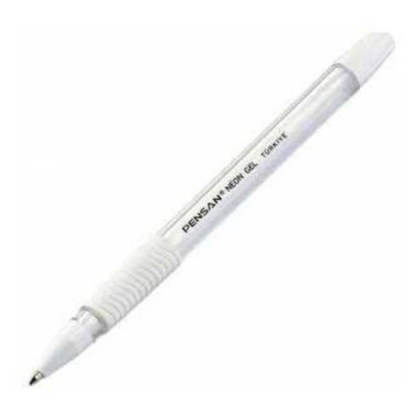 Pensan Neon Jel Kalem Beyaz 1Mm
