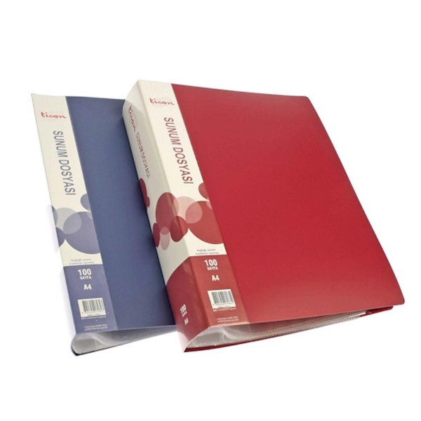 Ticon Sunum Dosyası 100Lü Kırmızı 43549