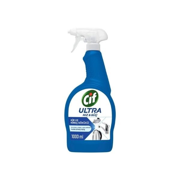 Cif Ultra Hız & Güç Kireç Sökücü Sprey Leke ve Kir Çıkarıcı Banyo 1000 Ml