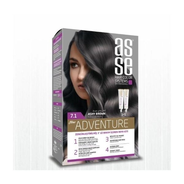 Asse Adventure Set Saç Boyası No:7.1 Küllü Kumral