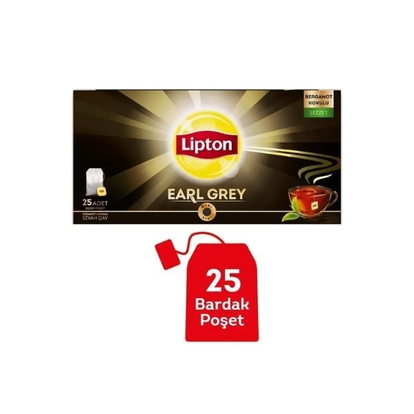 Lipton Earl Grey Bardak Poşet Çay 25'li